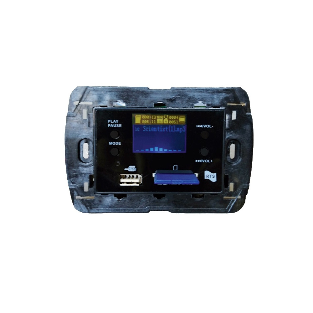 CENTRALE AUDIO RTS TS 710 AN 30+30W STEREO PER FILODIFFUSIONE DA INCASSO NERO