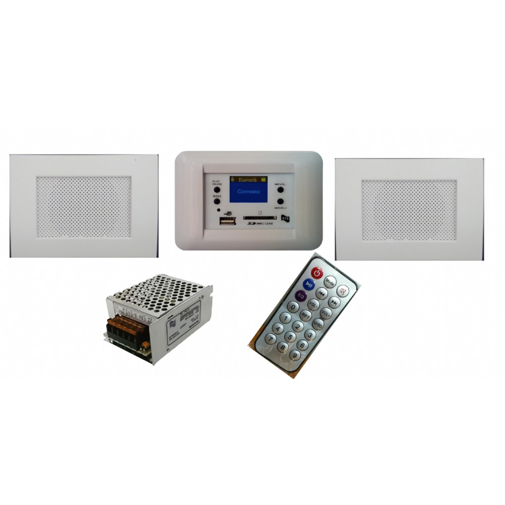 KIT RTS PER FILODIFFUSIONE MY HOUSE DA INCASSO CENTRALE AUDIO 20W - 2 DIFFUSORI