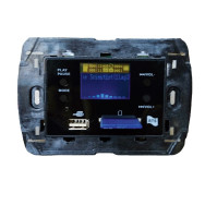 CENTRALE AUDIO RTS TS 711 AN 50+50W STEREO PER FILODIFFUSIONE DA INCASSO NERO