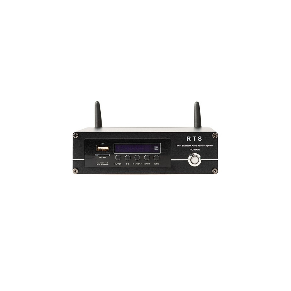 RICEVITORE AUDIO WIFI BLUETOOTH RTS AMPLIFICATO 75 + 75 WATT RMS CON ALIMENTATORE
