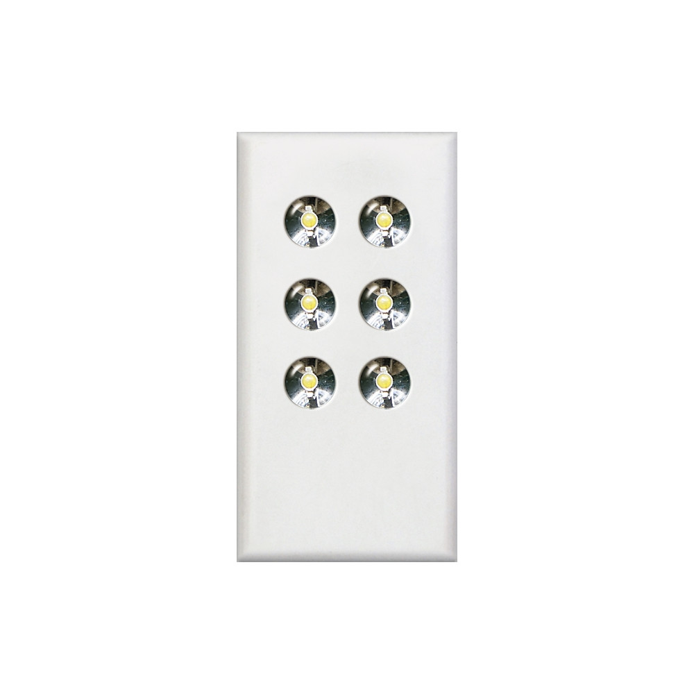 LAMPADA A 6 LED ALTA LUMINOSITA' FRUTTO DA INCASSO PER ABB MILOS BIANCO