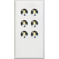 LAMPADA A 6 LED ALTA LUMINOSITA' FRUTTO DA INCASSO PER AVE DOMUS 100 S44 BIANCO