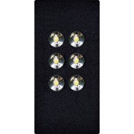 LAMPADA A 6 LED ALTA LUMINOSITA' FRUTTO DA INCASSO PER AVE DOMUS 100 S44 NERO