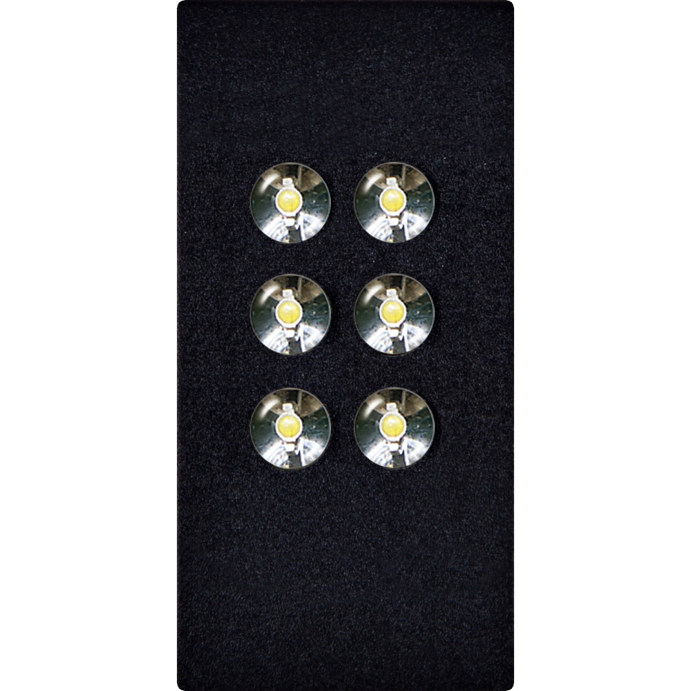 LAMPADA A 6 LED ALTA LUMINOSITA' FRUTTO DA INCASSO PER AVE DOMUS 100 S44 NERO