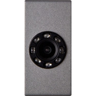 TELECAMERA A COLORI CON 8 LED IR FRUTTO DA INCASSO SILVER PER BTICINO LIGHT TECH