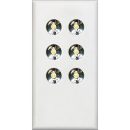 LAMPADA A 6 LED ALTA LUMINOSITA' FRUTTO DA INCASSO PER BTICINO MATIX BIANCO