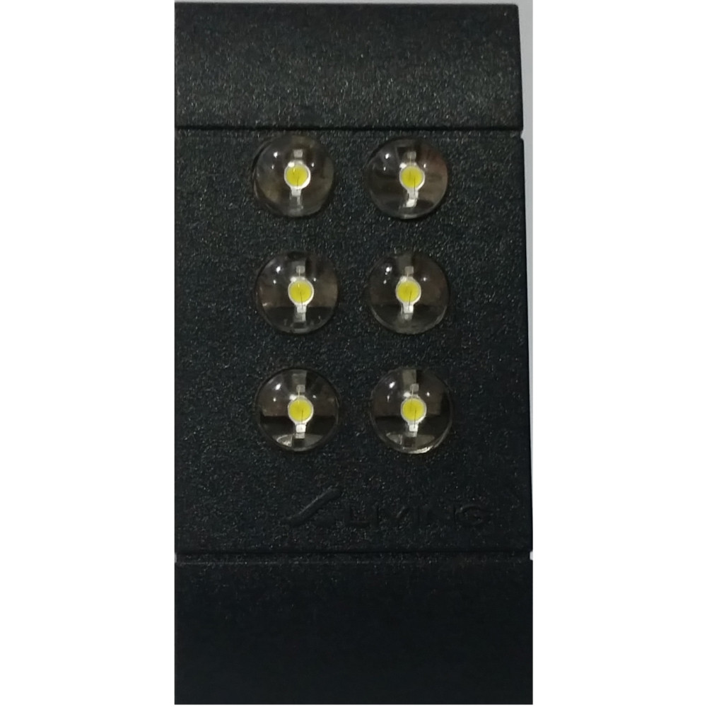 LAMPADA A 6 LED ALTA LUMINOSITA' FRUTTO DA INCASSO PER GEWISS CHORUS NERO