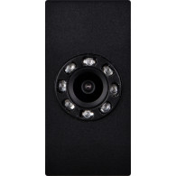 TELECAMERA A COLORI CON 8 LED IR FRUTTO DA INCASSO NERO PER GEWISS SYSTEM