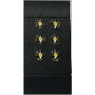 LAMPADA A 6 LED ALTA LUMINOSITA' FRUTTO DA INCASSO PER GEWISS SYSTEM NERO