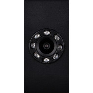TELECAMERA A COLORI CON 8 LED IR FRUTTO DA INCASSO NERO PER VIMAR ARKE'