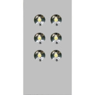 MEL6 VMAKA LAMPADA A 6 LED ALTA LUMINOSITA' FRUTTO DA INCASSO PER VIMAR ARKE' ARGENTO