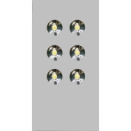 MEL6 VMAKA LAMPADA A 6 LED ALTA LUMINOSITA' FRUTTO DA INCASSO PER VIMAR ARKE' ARGENTO