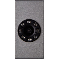 TELECAMERA A COLORI CON 8 LED IR FRUTTO DA INCASSO SILVER PER VIMAR EIKON NEXT