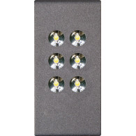 LAMPADA A 6 LED ALTA LUMINOSITA' FRUTTO DA INCASSO PER VIMAR EIKON NEXT SILVER