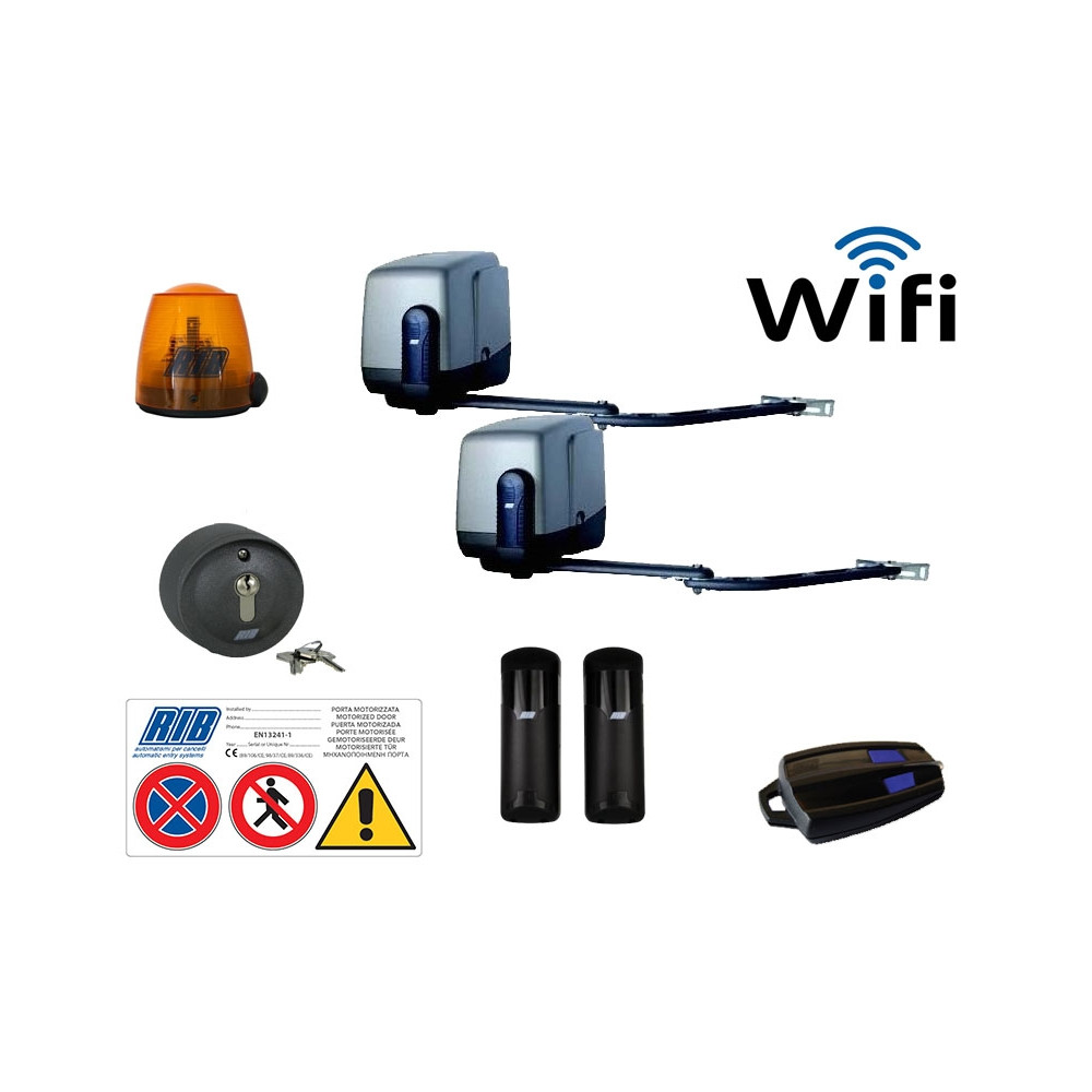 KIT RIB AUTOMAZIONE PREMIER Wi-Fi PER CANCELLO ANTE A BATTENTE BRACCI ARTICOLATI