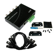 VIDEO BALUN PASSIVO - 4CH - TERMINALI A VITE / RJ45 - BNC FEMMINA - BOX