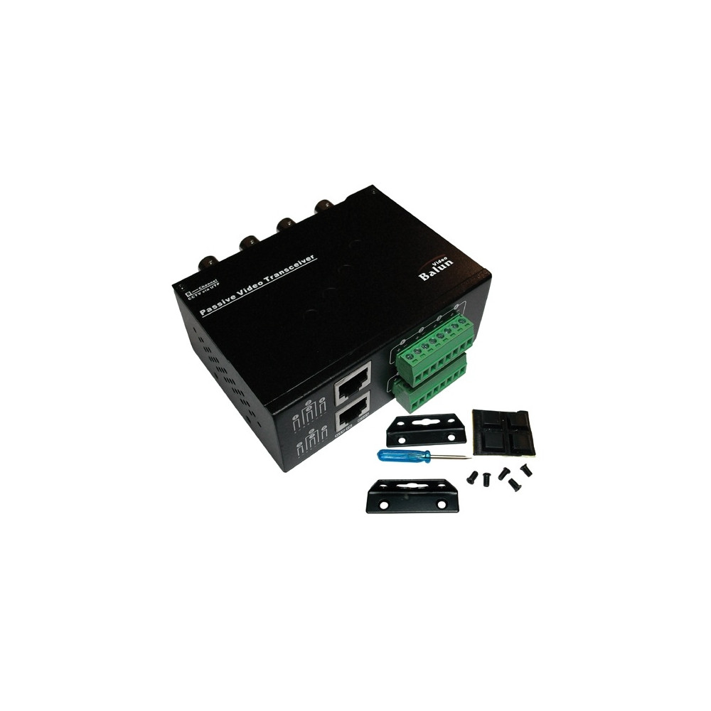 VIDEO BALUN PASSIVO - 8CH - TERMINALI A VITE / RJ45 - BNC FEMMINA - BOX