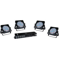 Kit 4 x LED par can con controller 