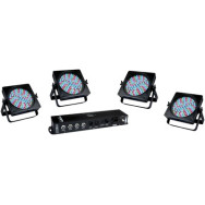 Kit 4 x LED par can con controller 