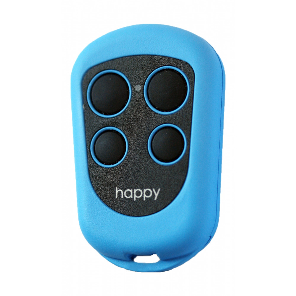 RADIOCOMANDO NEW HAPPY BLUE COMPATIBILE CODICE FISSO E ROLLING CODE 433,92 MHz