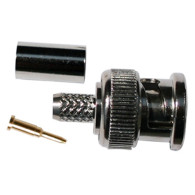 CONNETTORE BNC A CRIMPARE PER CAVO RG59 CONFEZIONE 10 PEZZI