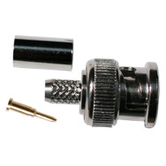 CONNETTORE BNC A CRIMPARE PER CAVO RG59 CONFEZIONE 10 PEZZI