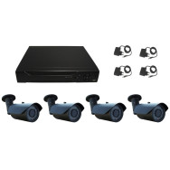 KIT VIDEOSORVEGLIANZA 4 TELECAMERE 1 DVR FULL HD 4 CANALI Smartphone