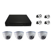 KIT VIDEOSORVEGLIANZA 4 TELECAMERE DOME 1 DVR FULL HD 4 CANALI Smartphone