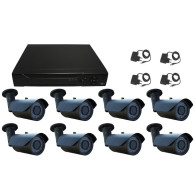 KIT VIDEOSORVEGLIANZA 8 TELECAMERE 1 DVR FULL HD 8 CANALI Smartphone