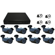 KIT VIDEOSORVEGLIANZA 8 TELECAMERE 1 DVR FULL HD 8 CANALI Smartphone