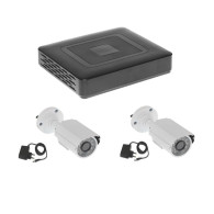 KIT VIDEOSORVEGLIANZA 2 TELECAMERE 1 DVR FULL AHD CON HDD 4 CANALI Smartphone