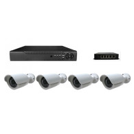 KIT VIDEOSORVEGLIANZA 4 TELECAMERE 1 NVR HD 1 Tb FULL HD PC Smartphone IOS