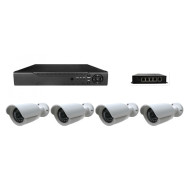 KIT VIDEOSORVEGLIANZA 4 TELECAMERE 1 NVR HD 1 Tb FULL HD PC Smartphone IOS
