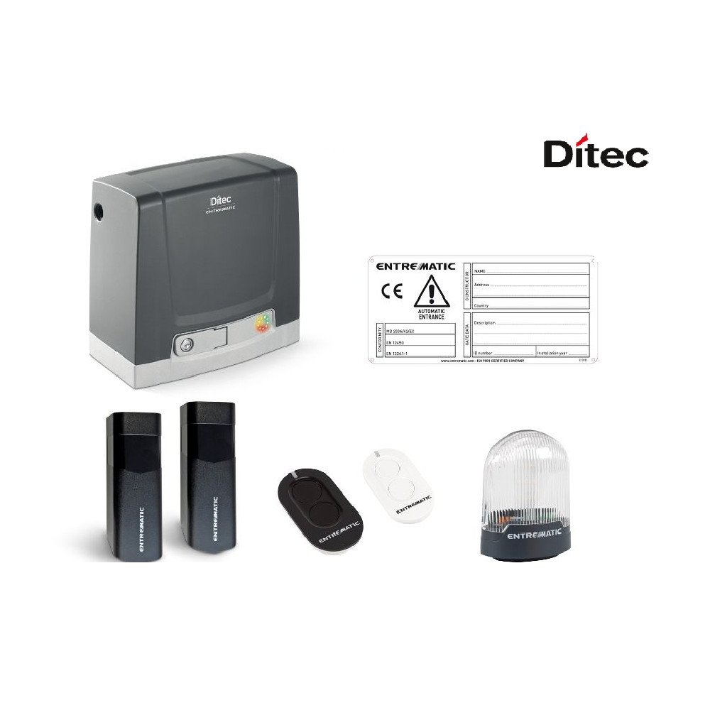 KIT MOTORE DITEC NEOS DIT400NESL PER CANCELLO SCORREVOLE FINO 400 KG SERVIZIO INTENSO