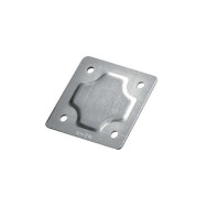 Piastra 120x120 mm zincata a saldare per staffa anteriore 8310L
